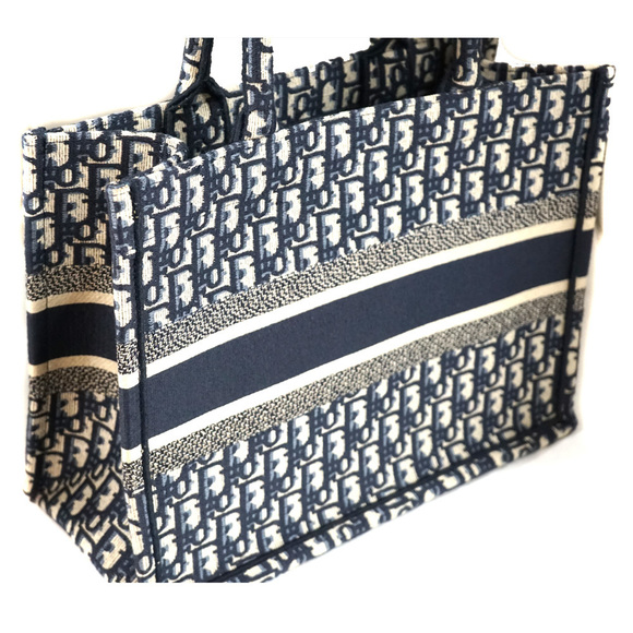 Dior Navy Handbag Tote Christian  Book - Picture 1 of 12